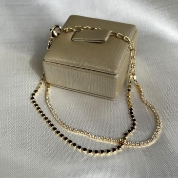 Pulseira Dupla Com Riviera