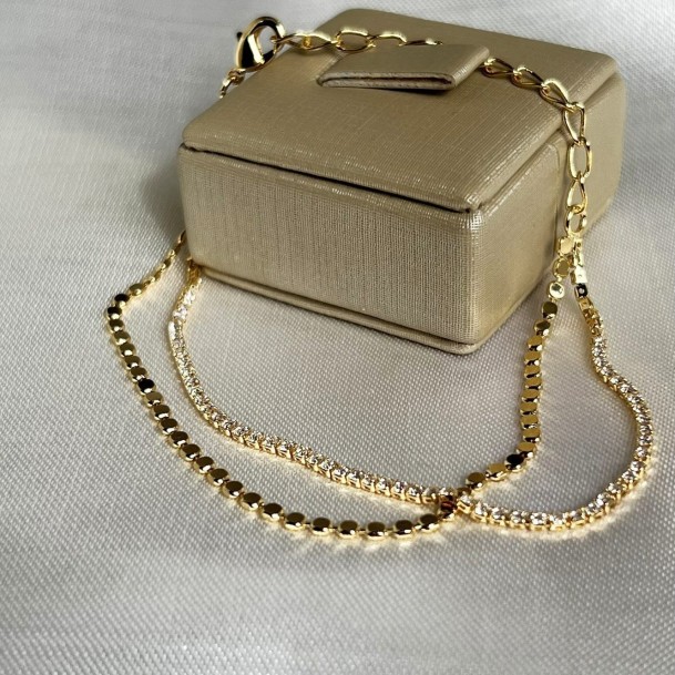 Pulseira Dupla Com Riviera