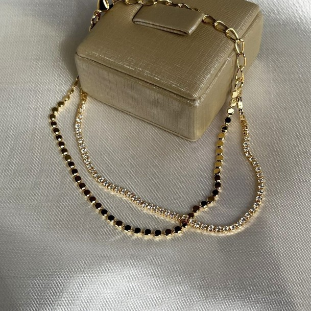 Pulseira Dupla Com Riviera