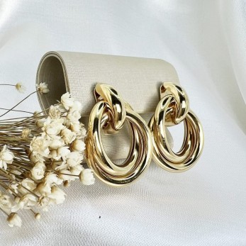 Brinco Pêndulo Arcos Entrelaçados Médio