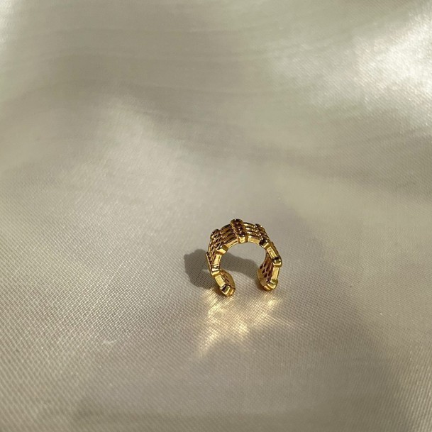 Piercing Fake 4 Aros Com Strass