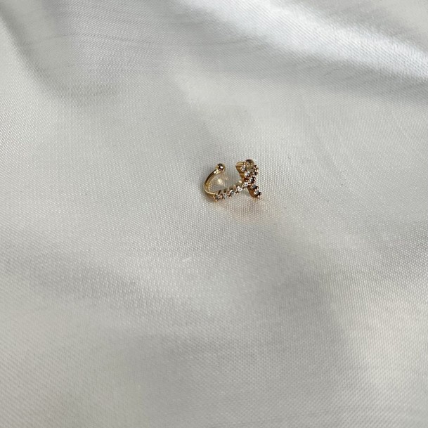 Piercing Fake Cruz Com Strass