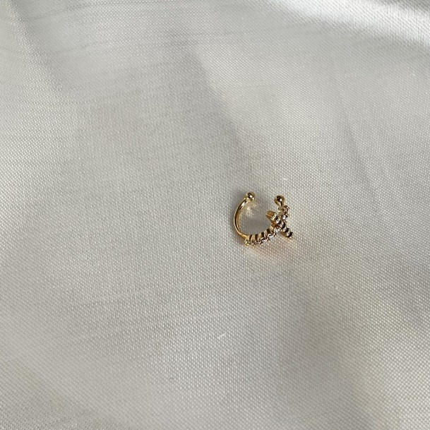 Piercing Fake Cruz Com Strass