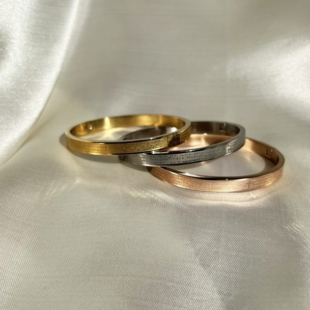 Bracelete Oração Do Pai Nosso Rosê