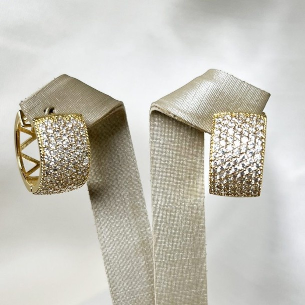 Brinco Argola Cravejado Strass