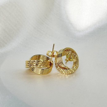 Brinco Argola Entrelaçada Média