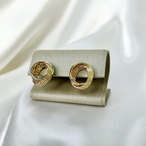 Brinco Argola Entrelaçada Média