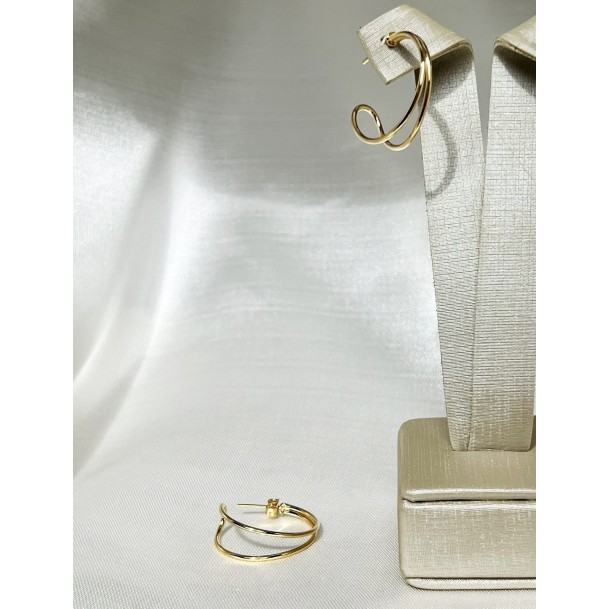 Brinco Meia Argola Dupla