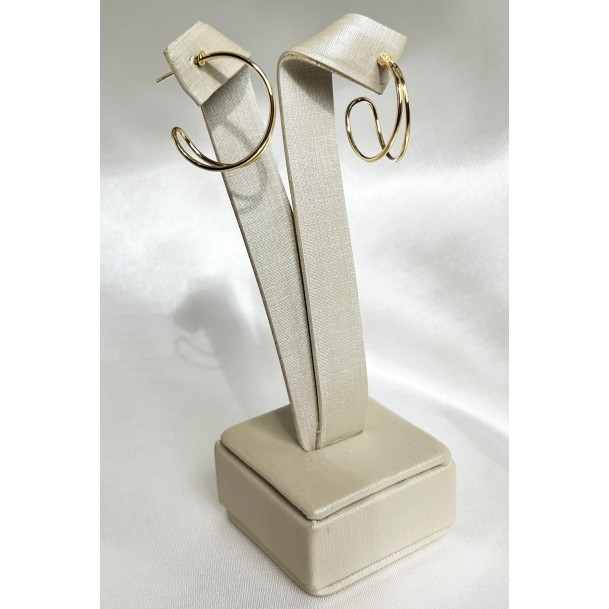 Brinco Meia Argola Dupla