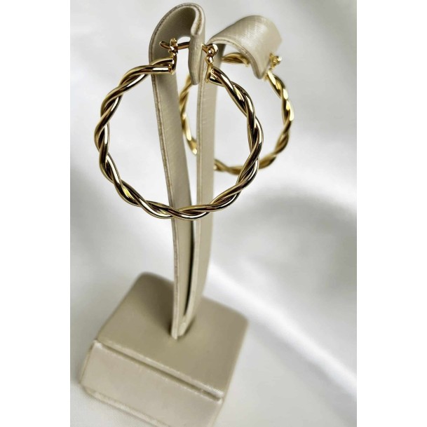 Brinco Argola Trançada Média