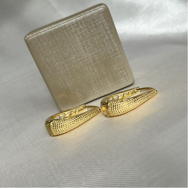 Brinco Argola Bolinhas Trabalhadas