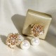 Brinco Flor Strass e Pérola