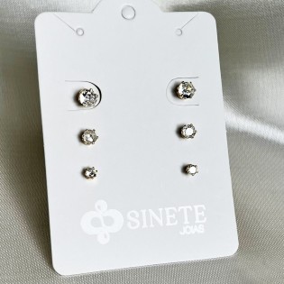 Brincos Trio Ponto de Luz