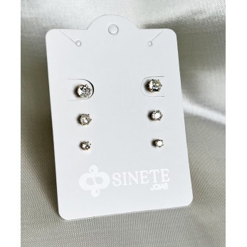 Brincos Trio Ponto de Luz