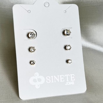 Brincos Trio Ponto de Luz