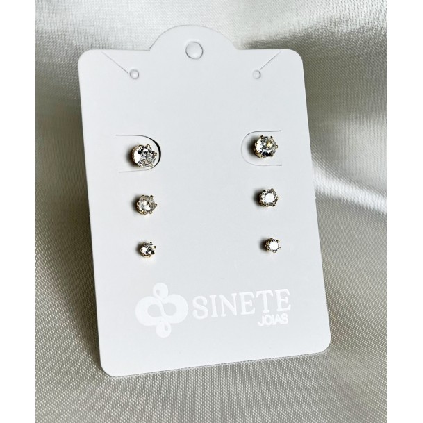 Brincos Trio Ponto de Luz