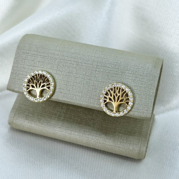 Brinco Árvore da Vida Cravejada