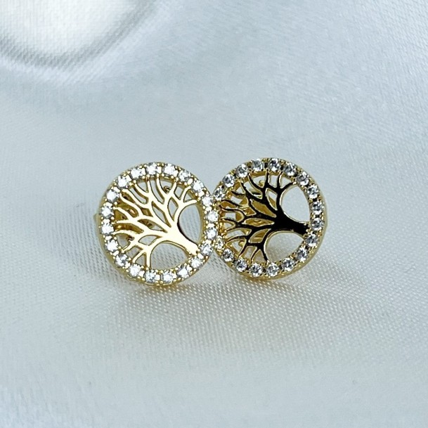Brinco Árvore da Vida Cravejada