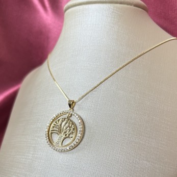 Colar Árvore da Vida Solta Cravejada