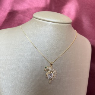 Colar Pantera Cravejada