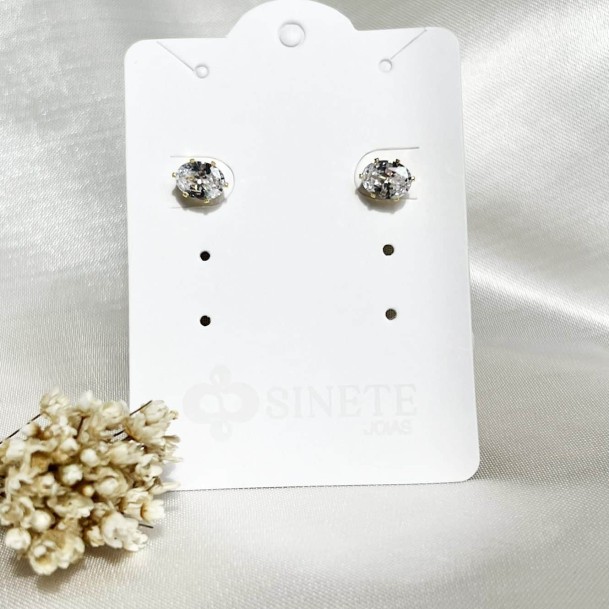 Brinco Oval Ponto de Luz