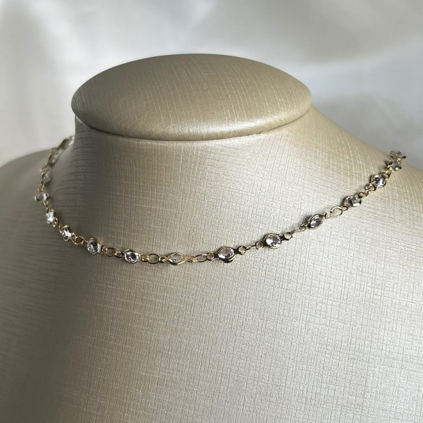 Colar Choker Cristais