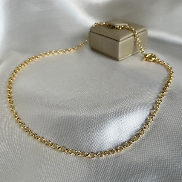 Colar Argolas Entrelaçadas Com Fecho