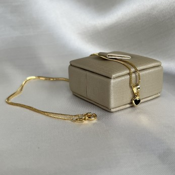 Colar Pingente Coração Preto