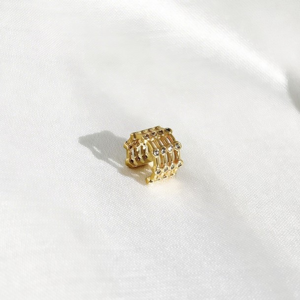 Piercing Fake 4 Aros Com Strass